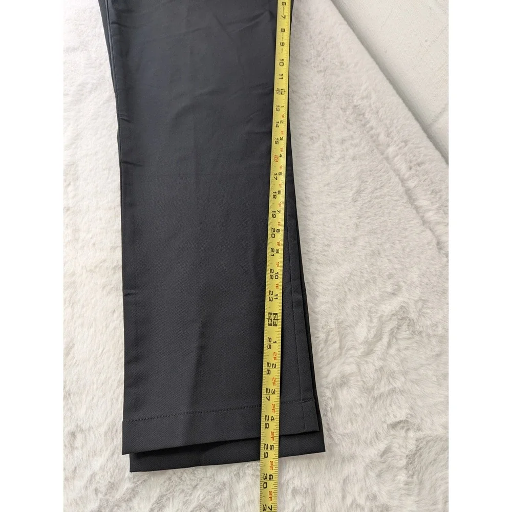 Banana Republic Men's Flat Front Slim Fit Pants Tech Zip Pockets - Black - 34x30